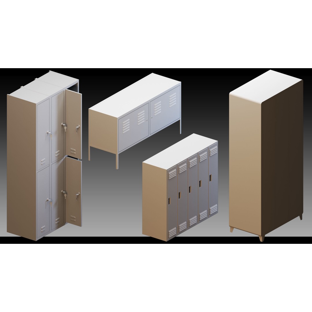 Interior Objects 3D Model – High Detail Asset Bundle, FBX, OBJ - View 9