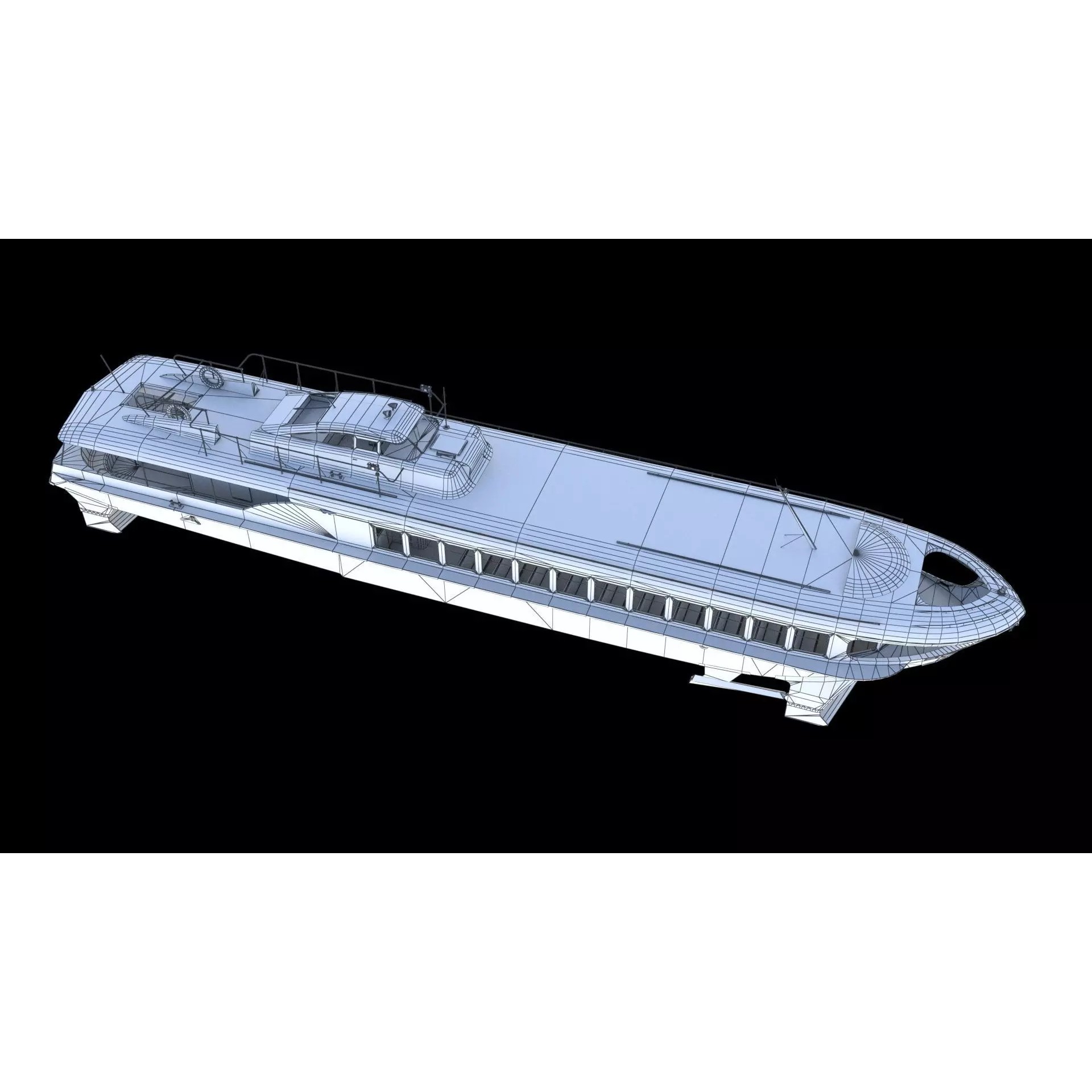 Raketa Hydrofoil Ship - Game-Ready 3D Model