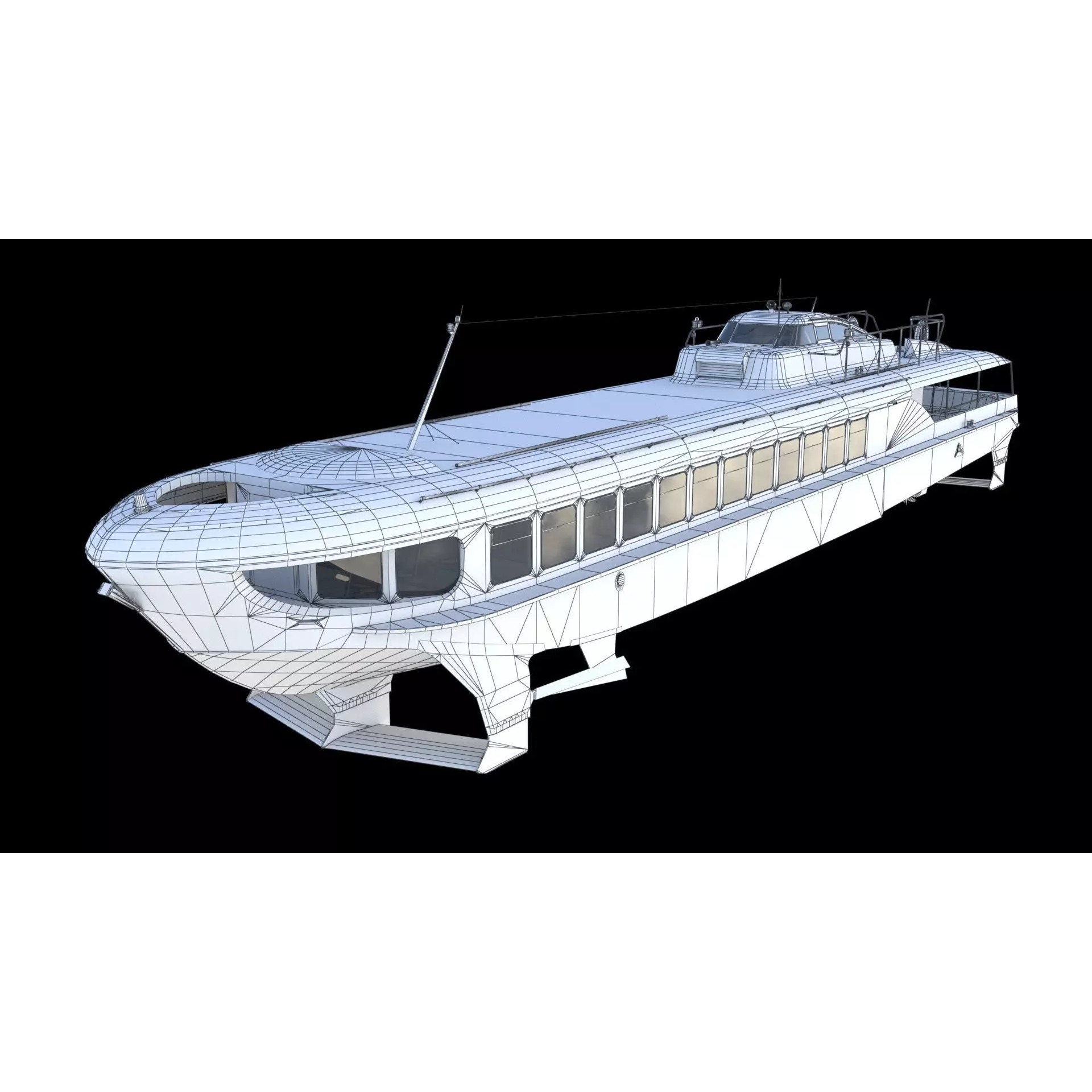Raketa Hydrofoil Ship - Game-Ready 3D Model - View 23