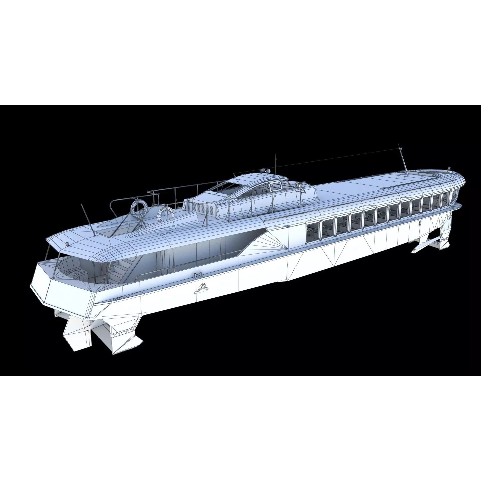 Raketa Hydrofoil Ship - Game-Ready 3D Model - View 25