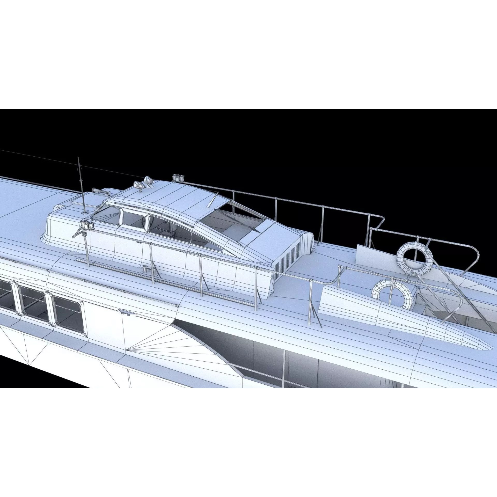 Raketa Hydrofoil Ship - Game-Ready 3D Model - View 27