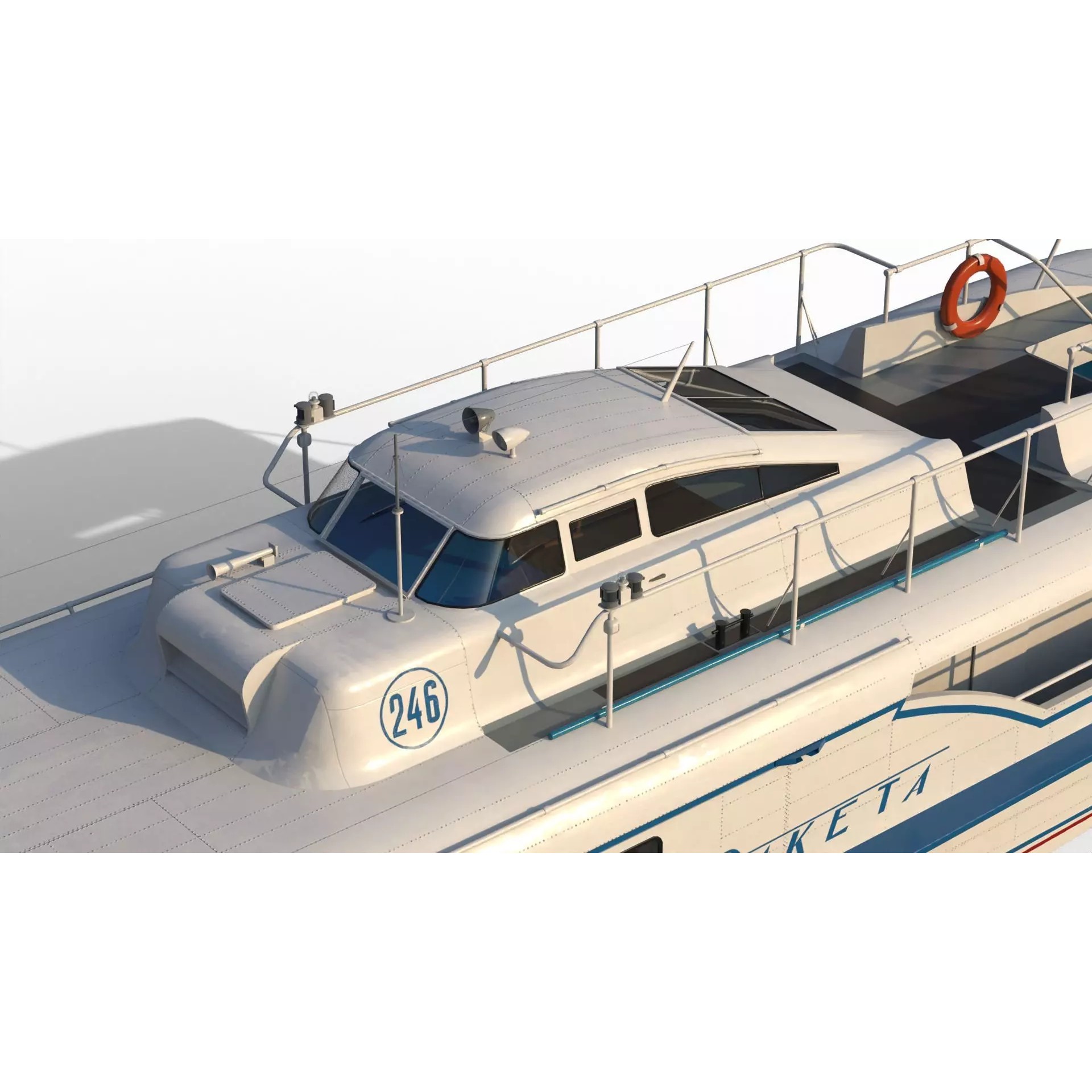 Raketa Hydrofoil Ship - Game-Ready 3D Model - View 5