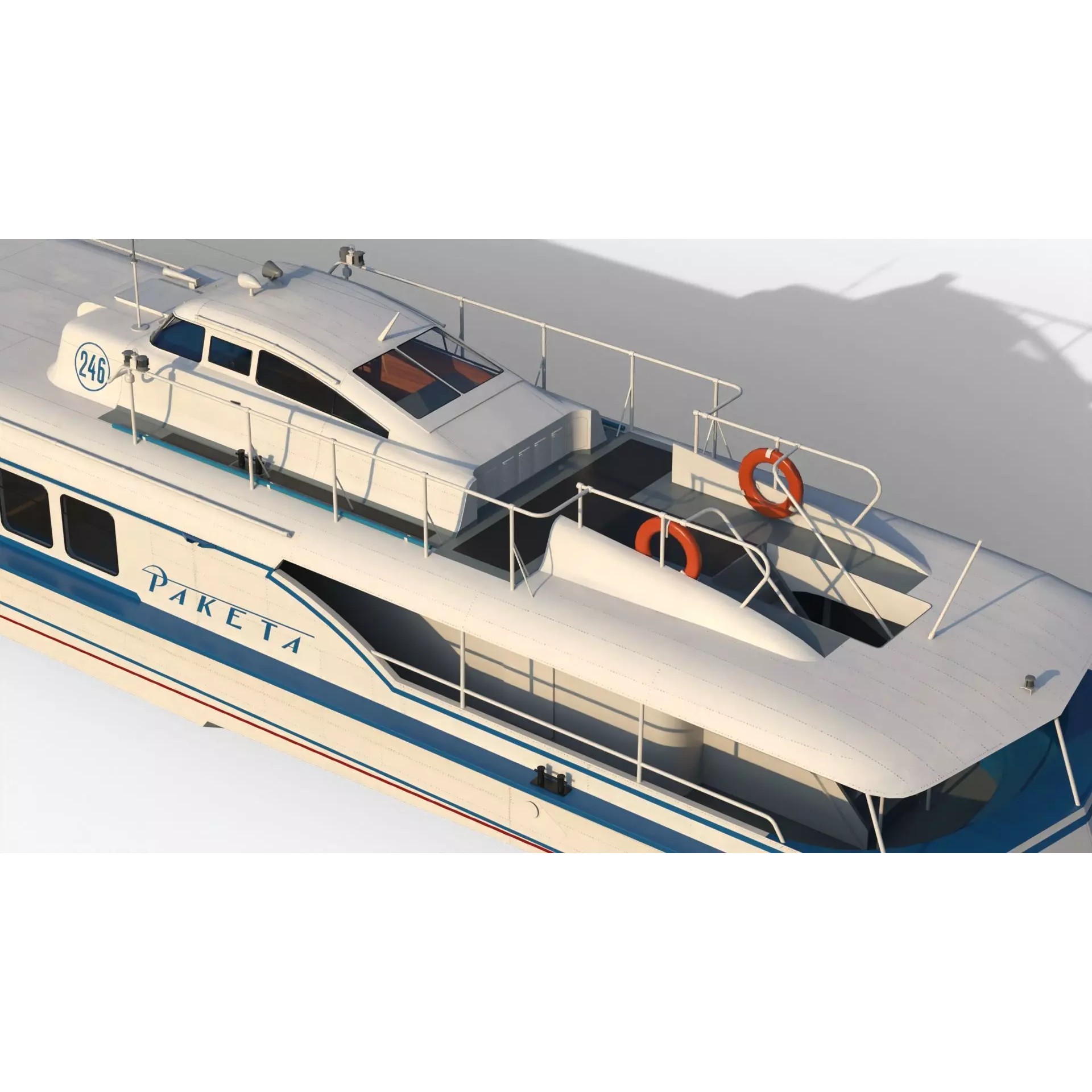 Raketa Hydrofoil Ship - Game-Ready 3D Model - View 7