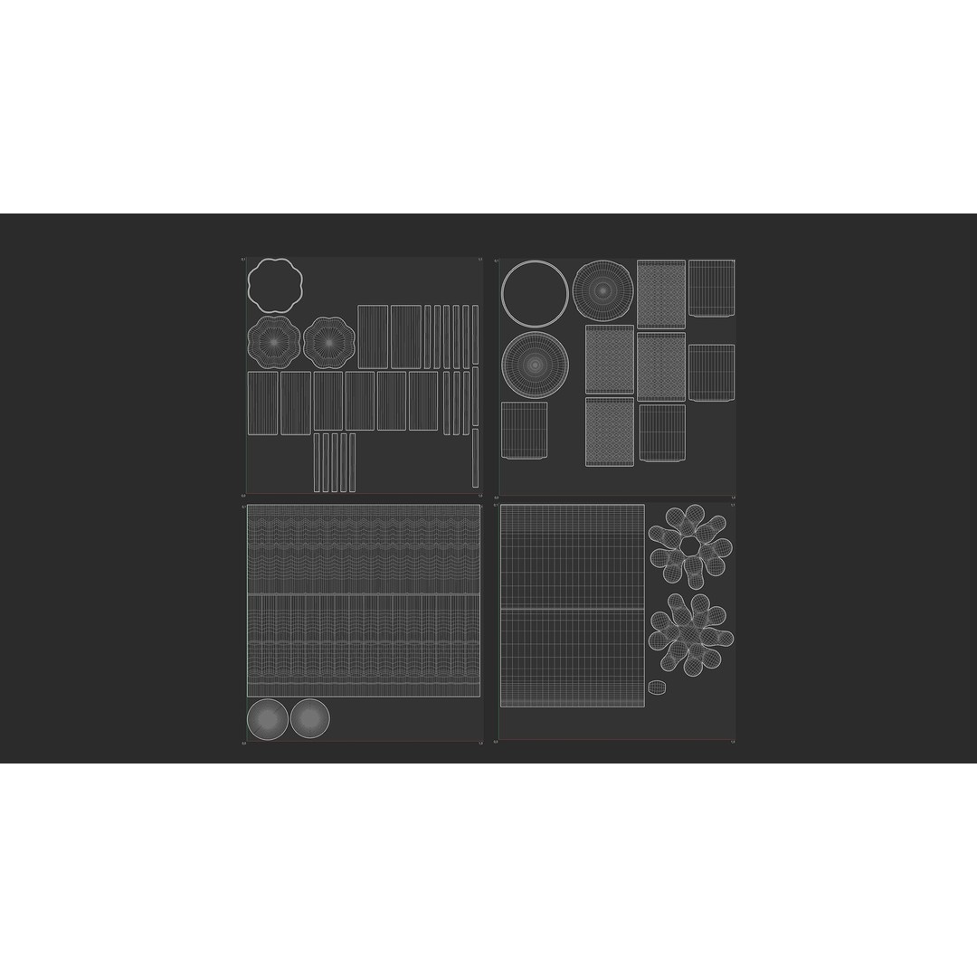 Cocktail Glasses 3D Model – Low Poly PBR Asset, FBX, OBJ, STL