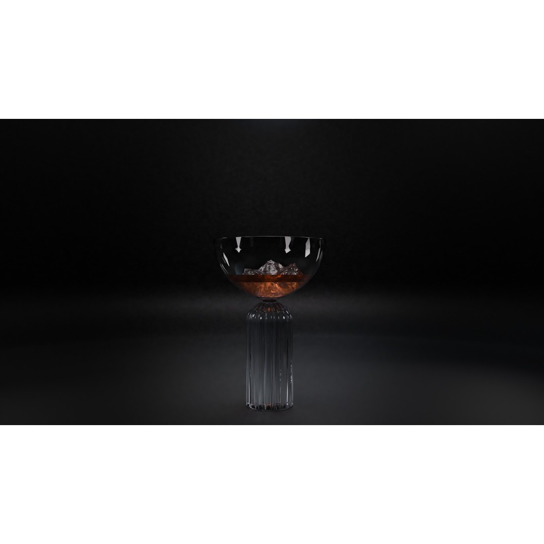 Cocktail Glasses 3D Model – Low Poly PBR Asset, FBX, OBJ, STL - View 5