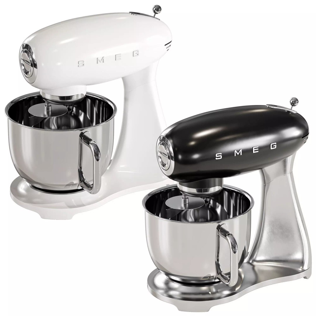 SMEG Stand Mixer 3D Model – High Poly Appliance, FBX & OBJ Formats - View 17