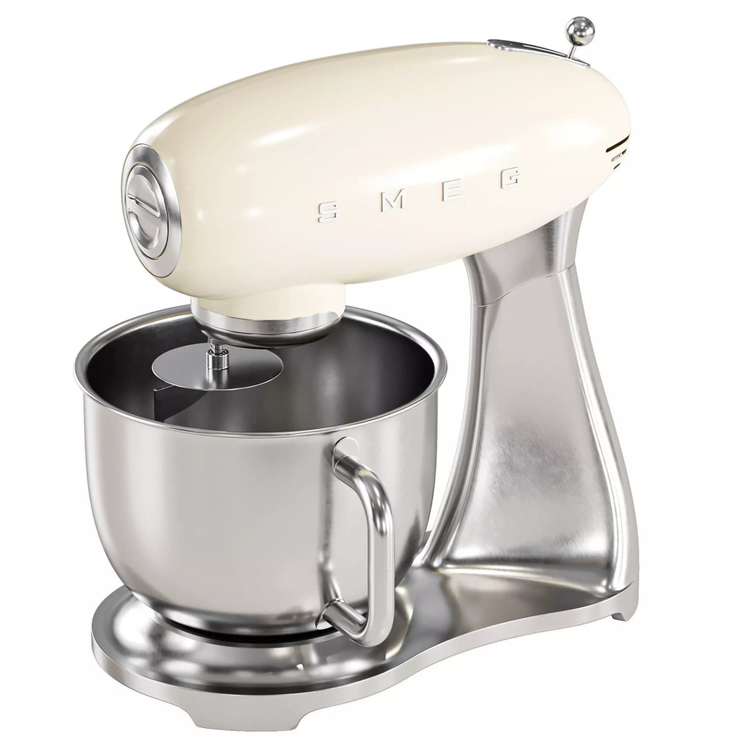 SMEG Stand Mixer 3D Model – High Poly Appliance, FBX & OBJ Formats - View 3