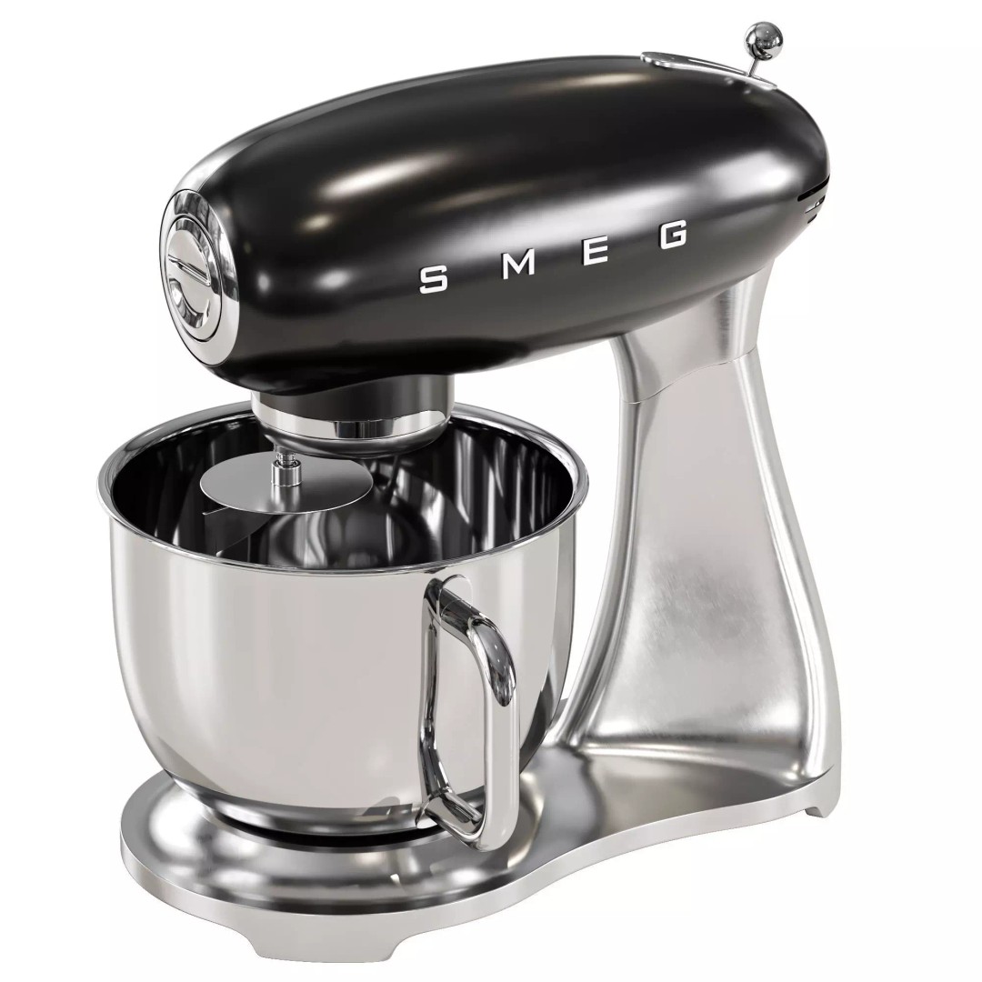 SMEG Stand Mixer 3D Model – High Poly Appliance, FBX & OBJ Formats - View 4