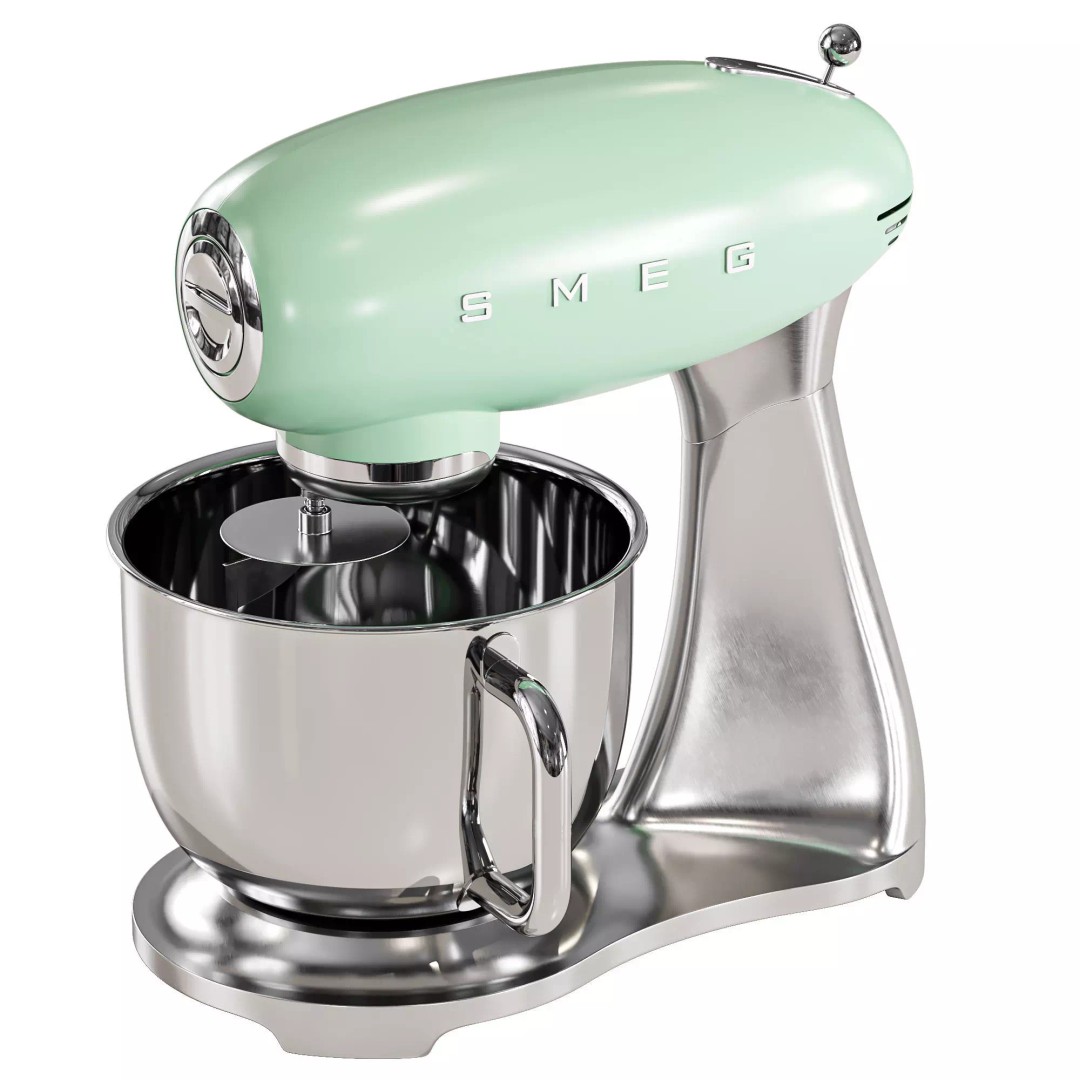 SMEG Stand Mixer 3D Model – High Poly Appliance, FBX & OBJ Formats - View 5