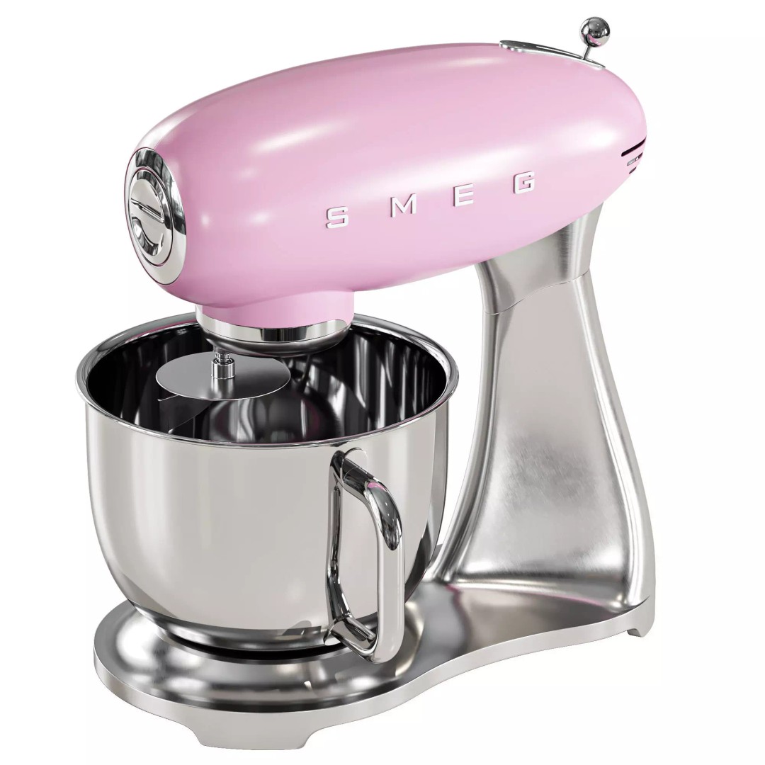 SMEG Stand Mixer 3D Model – High Poly Appliance, FBX & OBJ Formats - View 6