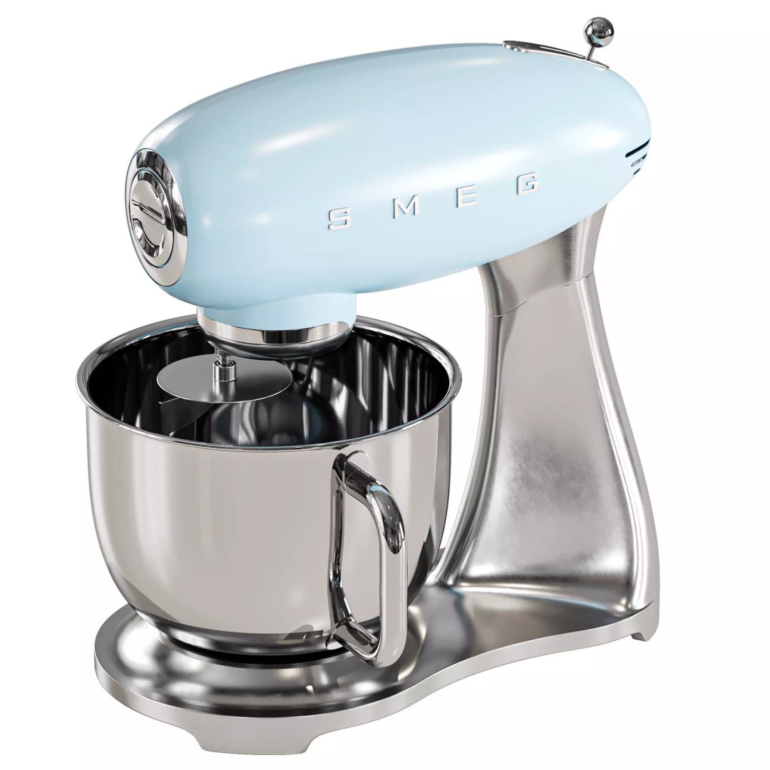 SMEG Stand Mixer 3D Model – High Poly Appliance, FBX & OBJ Formats - View 7