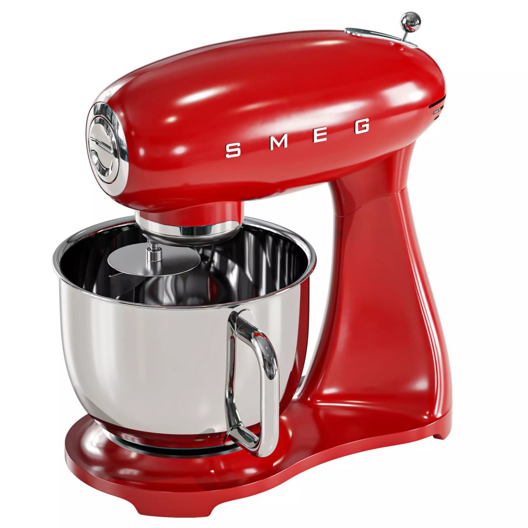 SMEG Stand Mixer 3D Model – High Poly Appliance, FBX & OBJ Formats - View 9
