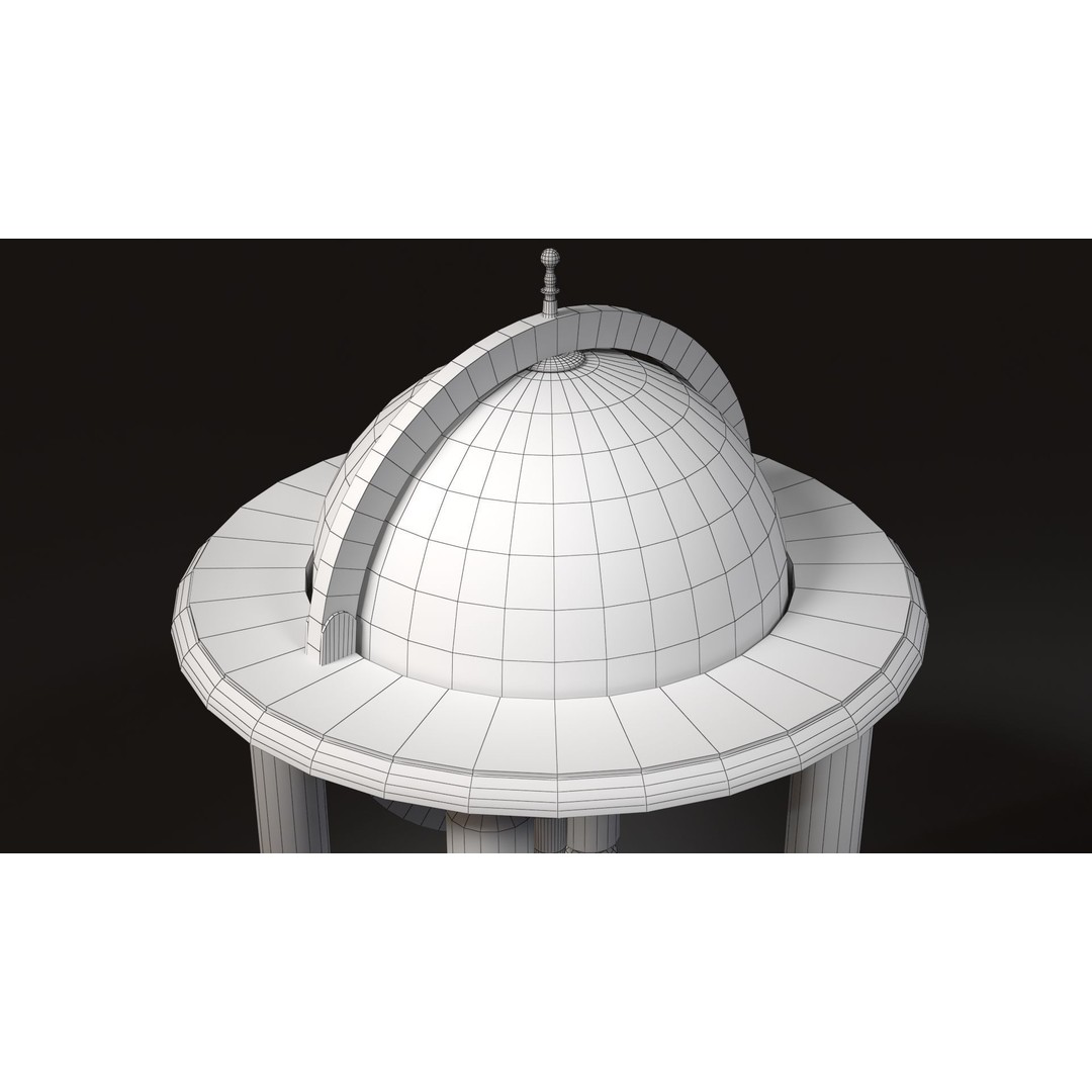Victorian Globe Bar 3D Model – Low Poly PBR Asset, FBX, OBJ - View 8