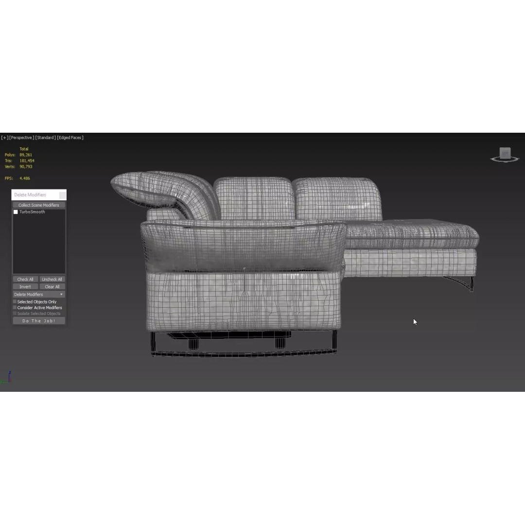 Viviana Sofa 3D Model – High-Quality Modern Furniture, FBX - View 13