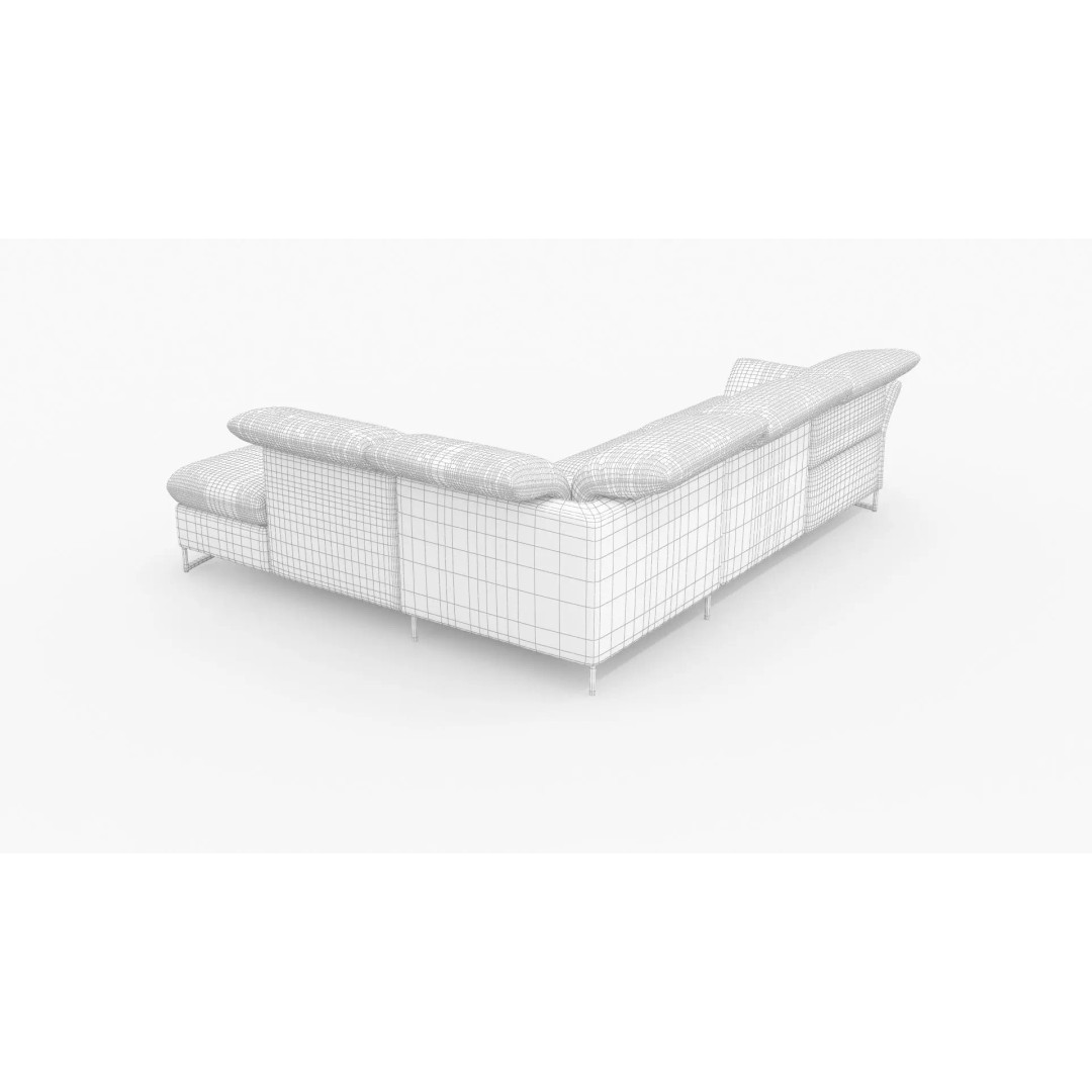 Viviana Sofa 3D Model – High-Quality Modern Furniture, FBX - View 4