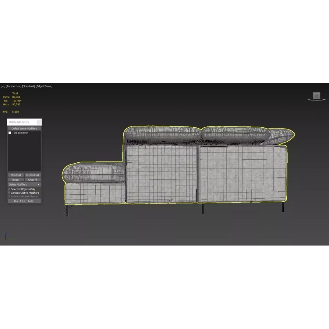 Viviana Sofa 3D Model – High-Quality Modern Furniture, FBX - View 8