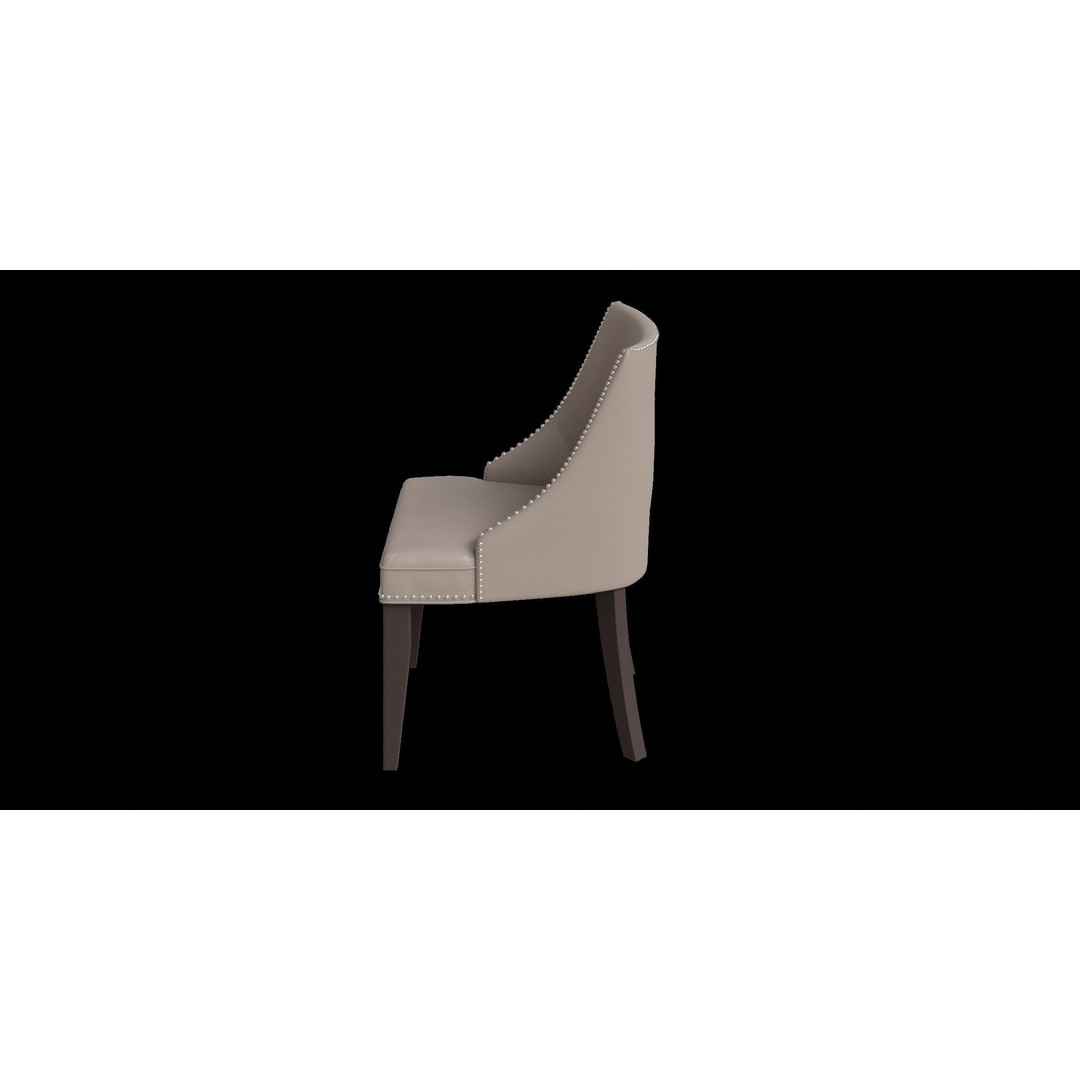 Desa Espresso Side Chair 3D Model – Modern Low Poly Furniture, FBX