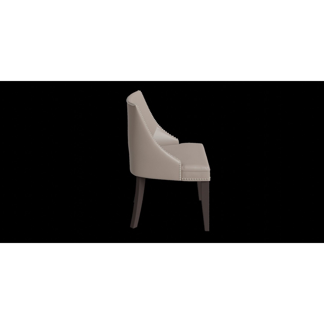 Desa Espresso Side Chair 3D Model – Modern Low Poly Furniture, FBX - View 11
