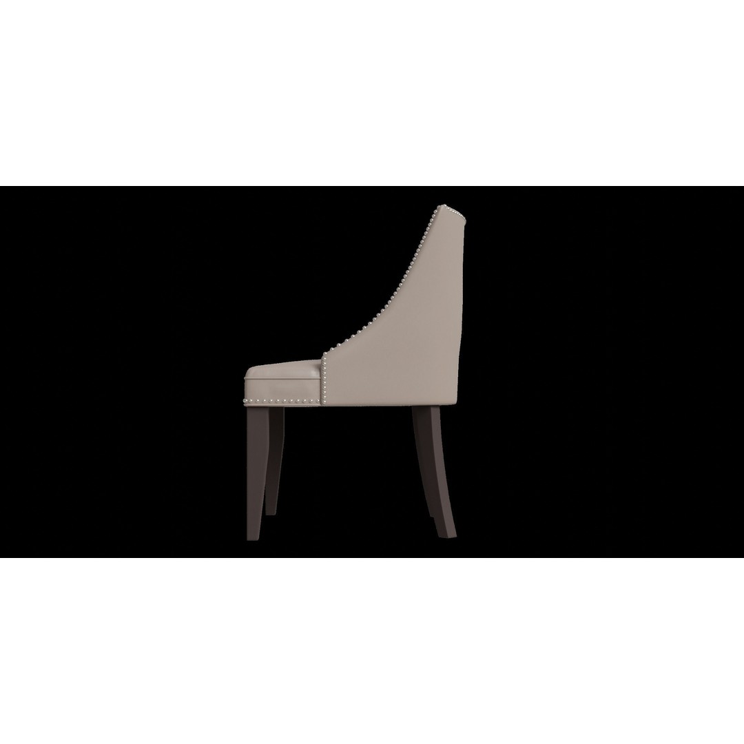 Desa Espresso Side Chair 3D Model – Modern Low Poly Furniture, FBX - View 9