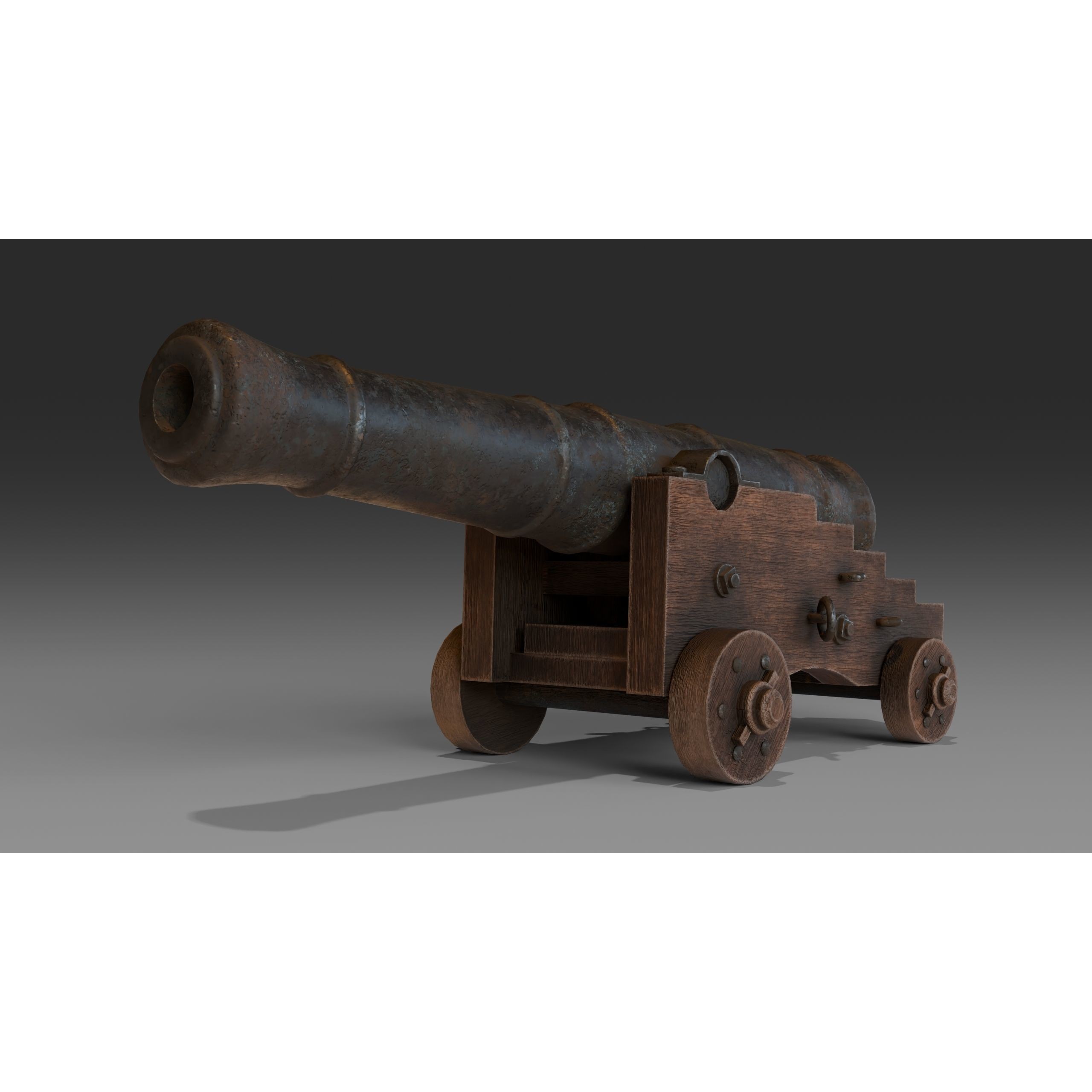 18th Century Man of War - Low-Poly Game-Ready 3D Model - View 26