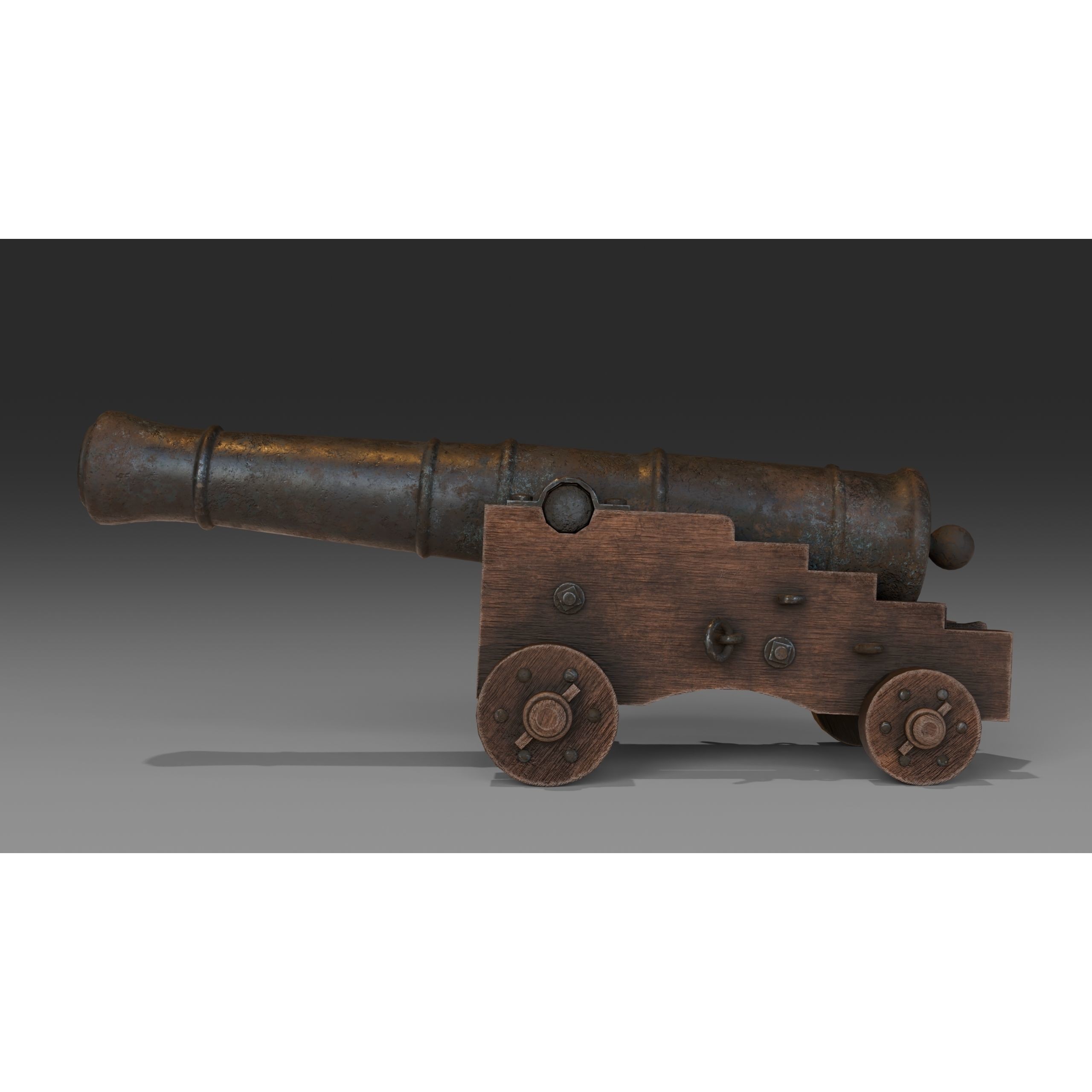 18th Century Man of War - Low-Poly Game-Ready 3D Model - View 28