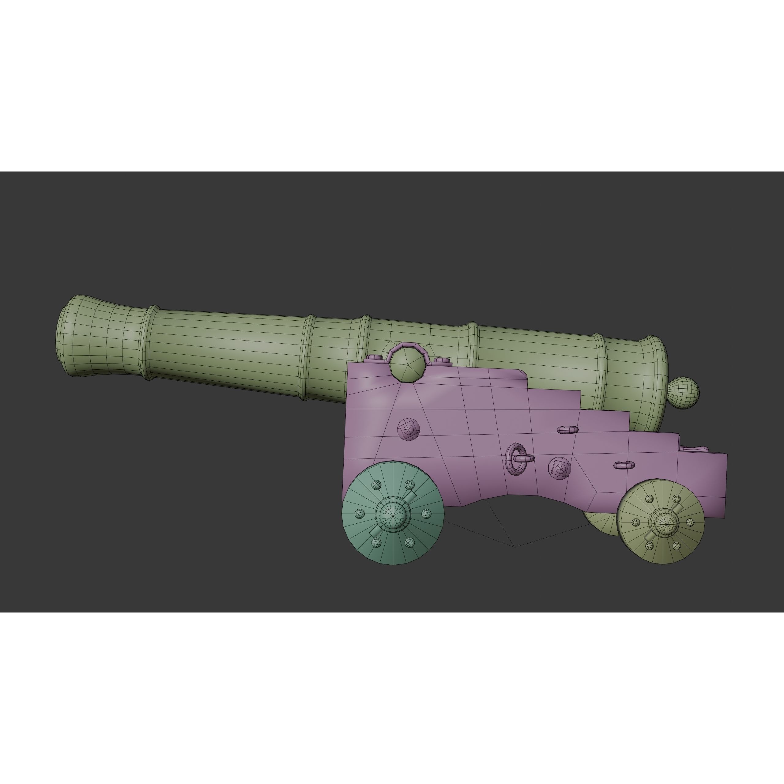 18th Century Man of War - Low-Poly Game-Ready 3D Model - View 33