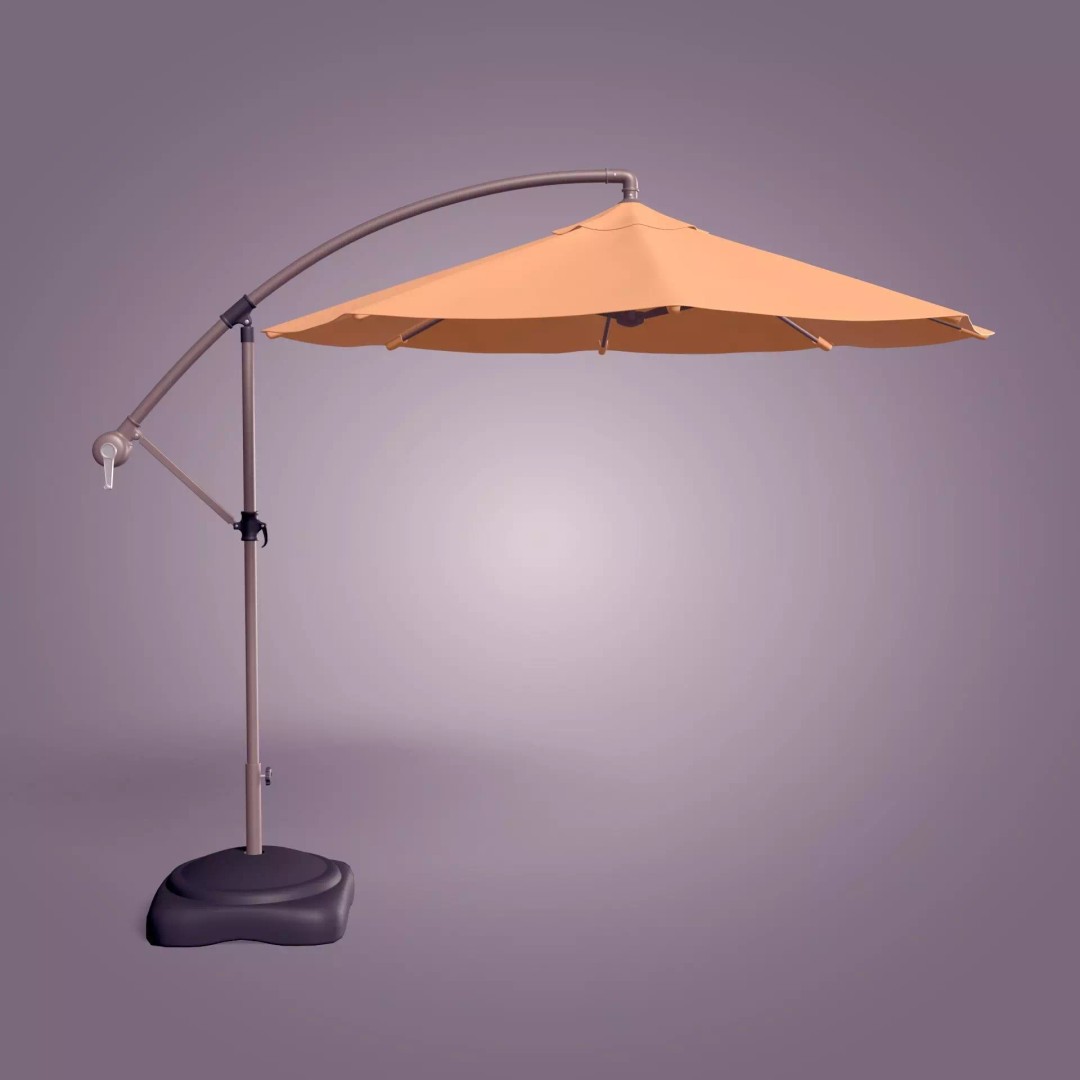 Patio Umbrella 3D Model – Low Poly Outdoor Furniture, FBX - View 2