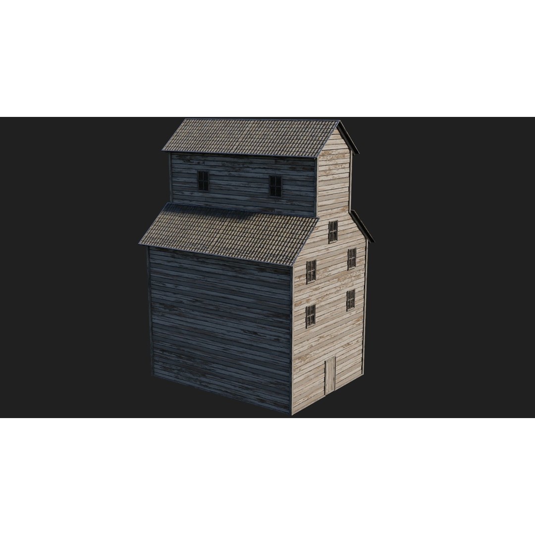Farm Buildings 3D Model – Low Poly Game Ready PBR Asset, FBX, OBJ - View 12
