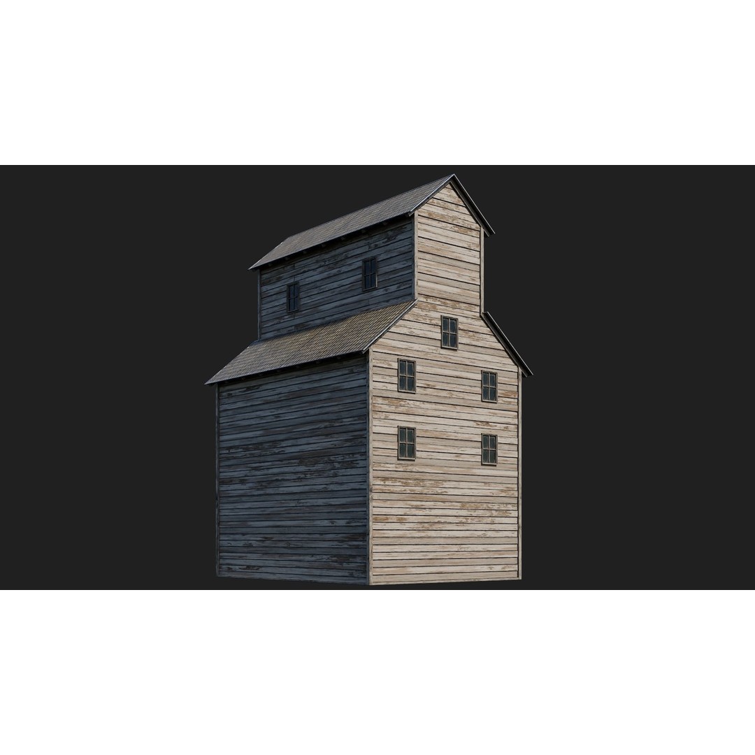 Farm Buildings 3D Model – Low Poly Game Ready PBR Asset, FBX, OBJ - View 13
