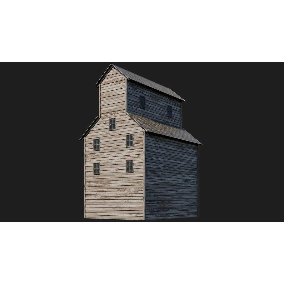 Farm Buildings 3D Model – Low Poly Game Ready PBR Asset, FBX, OBJ - View 14