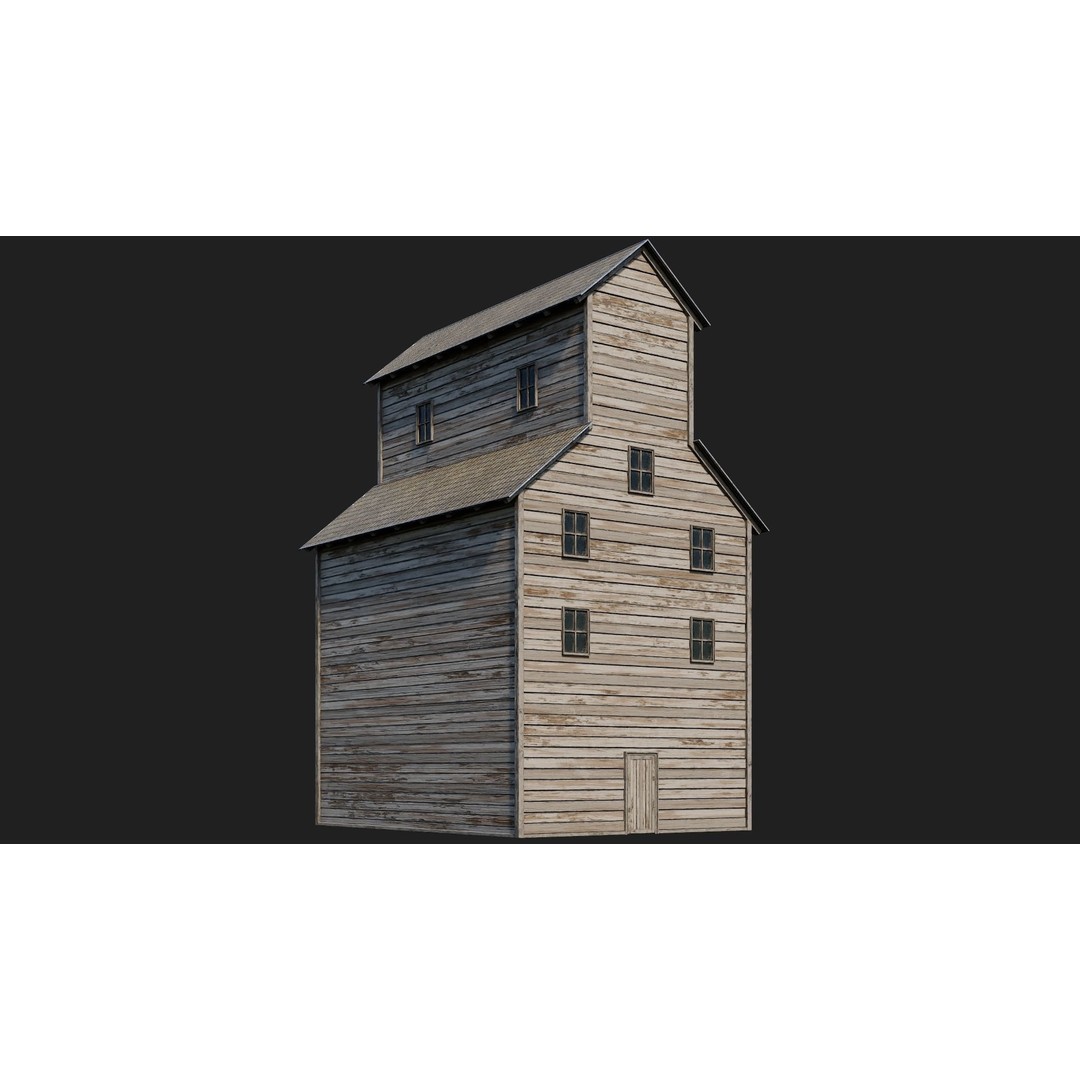 Farm Buildings 3D Model – Low Poly Game Ready PBR Asset, FBX, OBJ - View 15