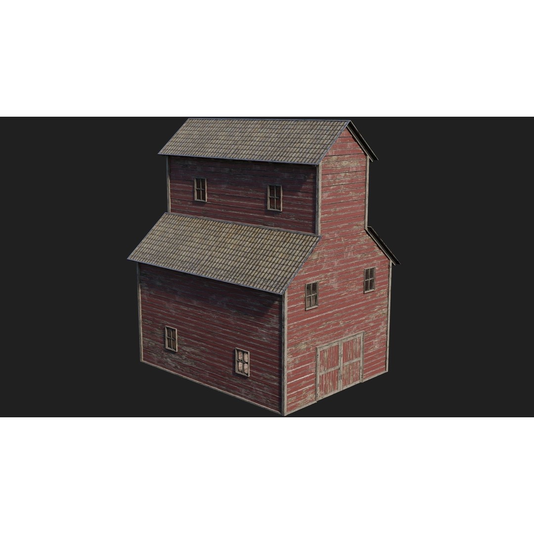 Farm Buildings 3D Model – Low Poly Game Ready PBR Asset, FBX, OBJ - View 19