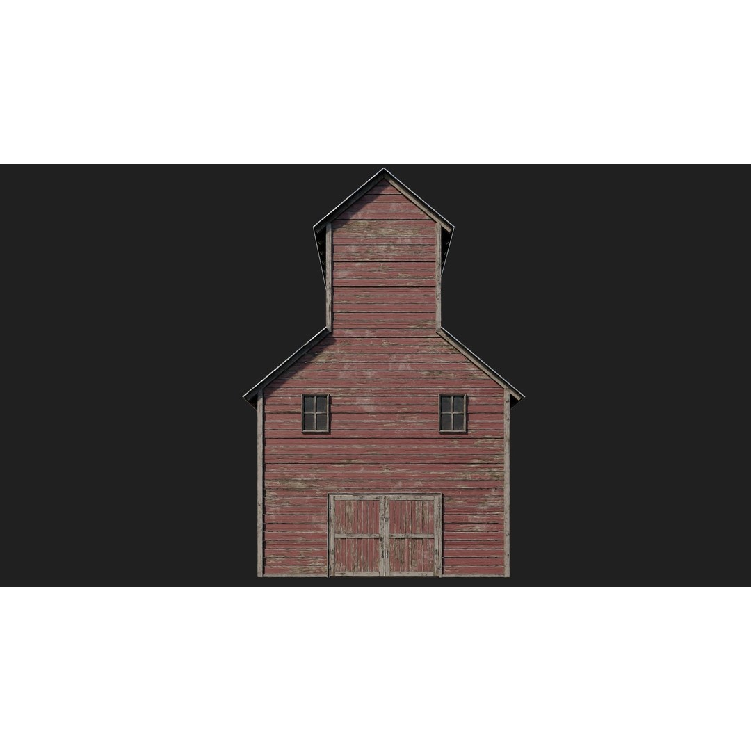 Farm Buildings 3D Model – Low Poly Game Ready PBR Asset, FBX, OBJ - View 23