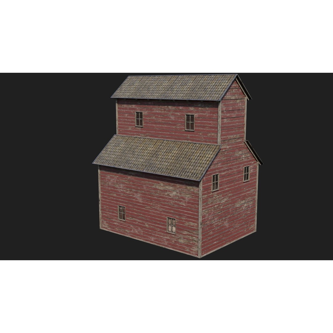 Farm Buildings 3D Model – Low Poly Game Ready PBR Asset, FBX, OBJ - View 25