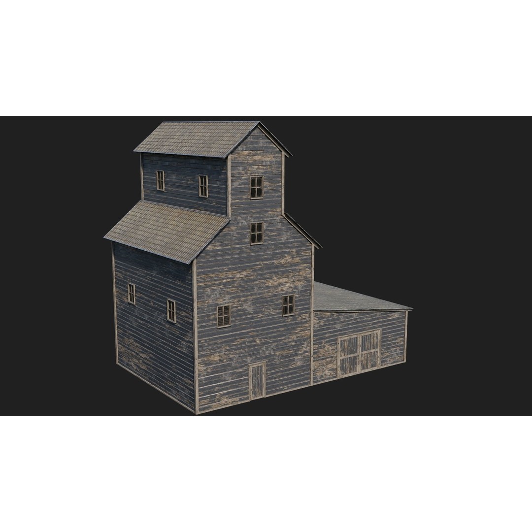 Farm Buildings 3D Model – Low Poly Game Ready PBR Asset, FBX, OBJ - View 27