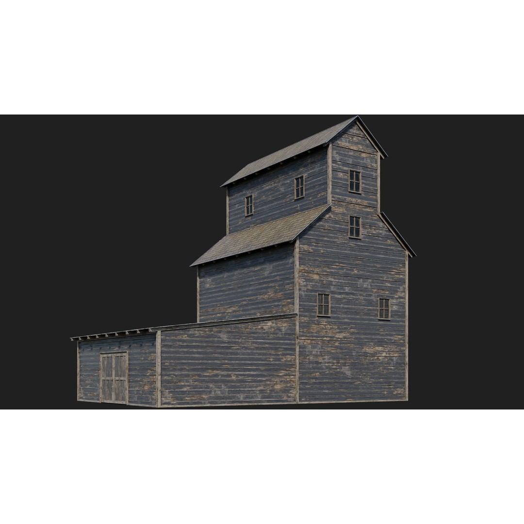 Farm Buildings 3D Model – Low Poly Game Ready PBR Asset, FBX, OBJ - View 29