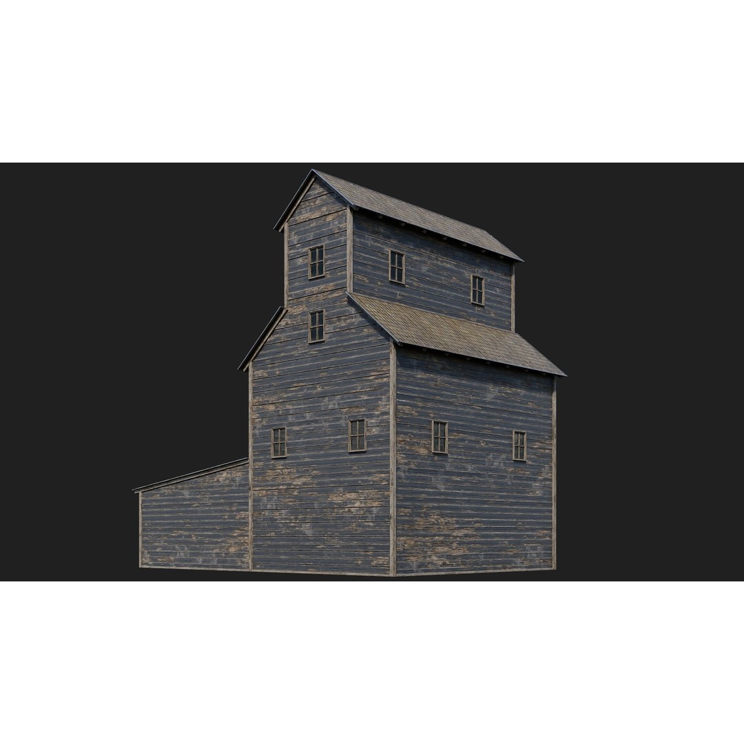 Farm Buildings 3D Model – Low Poly Game Ready PBR Asset, FBX, OBJ - View 30