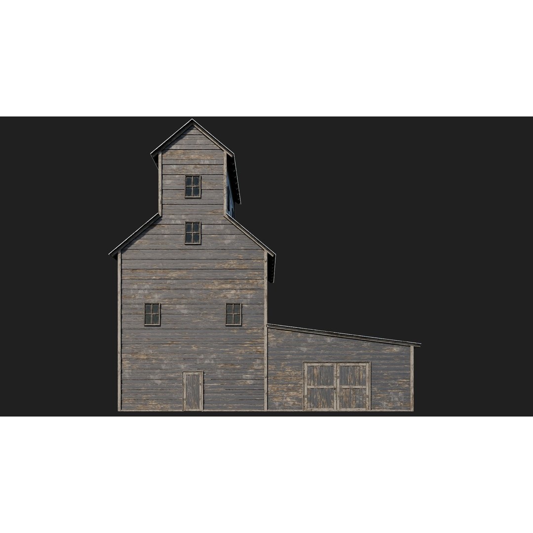 Farm Buildings 3D Model – Low Poly Game Ready PBR Asset, FBX, OBJ - View 31