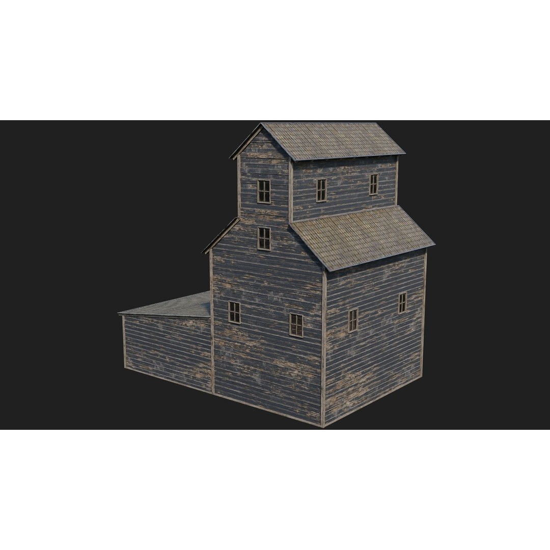 Farm Buildings 3D Model – Low Poly Game Ready PBR Asset, FBX, OBJ - View 34