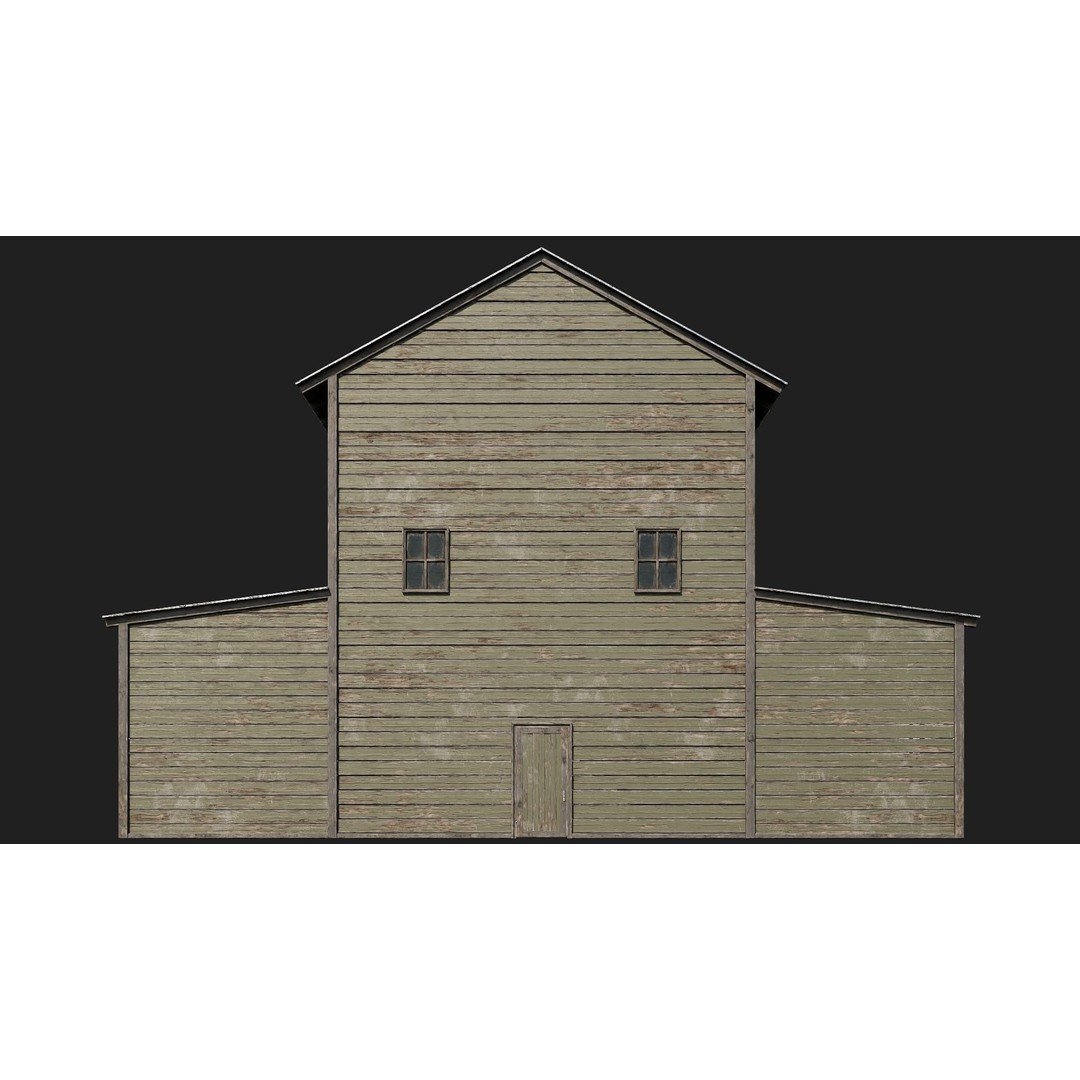 Farm Buildings 3D Model – Low Poly Game Ready PBR Asset, FBX, OBJ - View 39