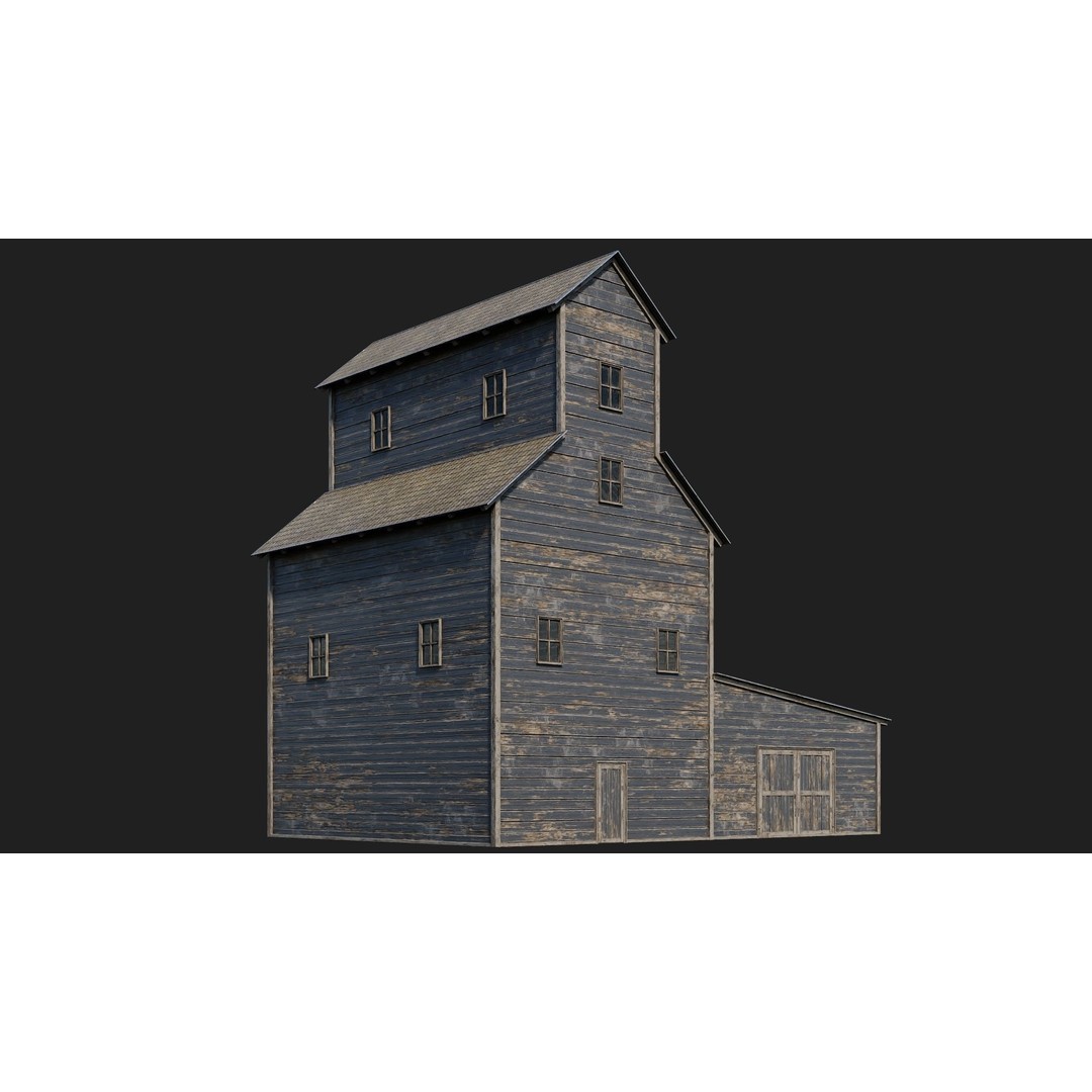 Farm Buildings 3D Model – Low Poly Game Ready PBR Asset, FBX, OBJ - View 5