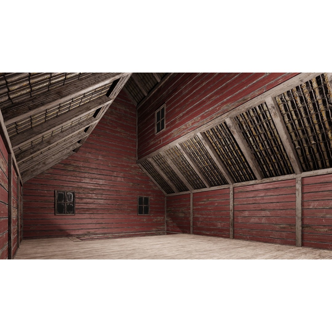 Farm Buildings 3D Model – Low Poly Game Ready PBR Asset, FBX, OBJ - View 8