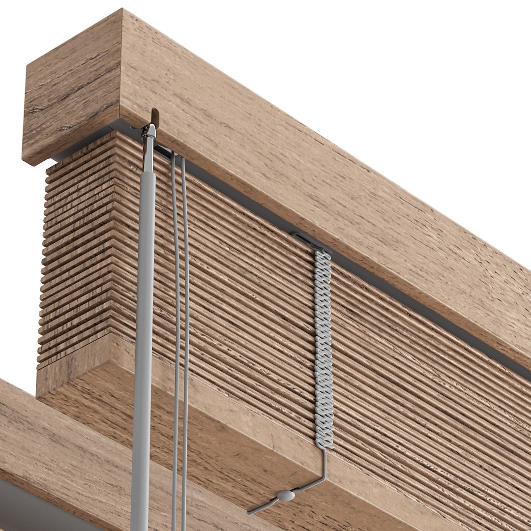Wooden Venetian Blinds 3D Model – Bandalux Design, PBR Textures, FBX - View 7