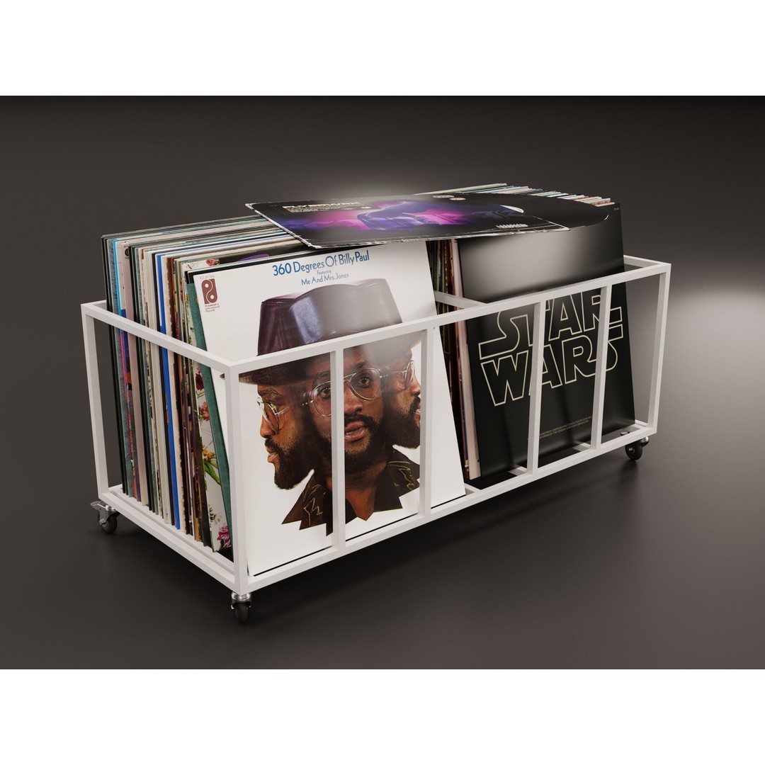Vinyl Storage 3D Model – Realistic Cabinet with 5 Color Variations, Blender - View 11