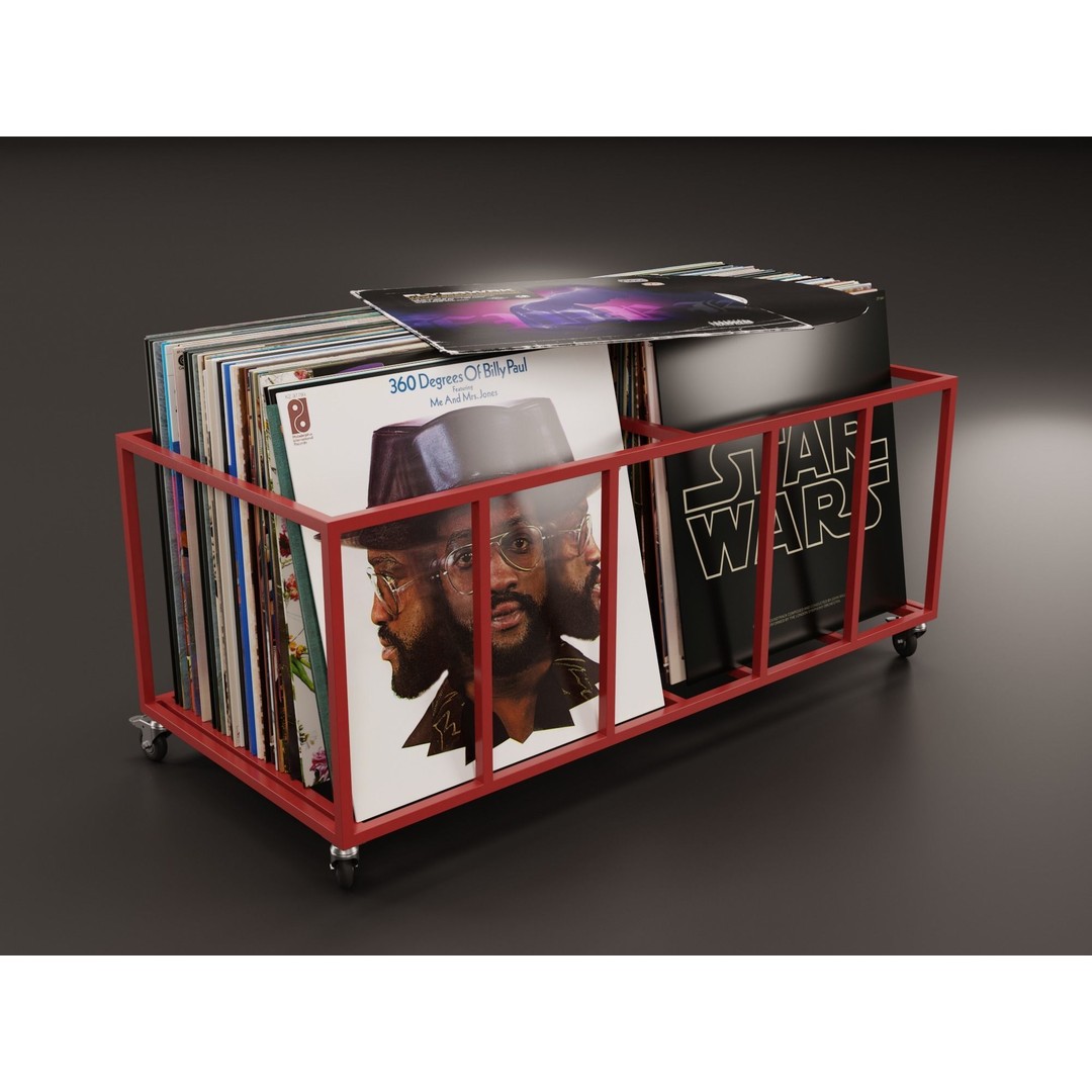Vinyl Storage 3D Model – Realistic Cabinet with 5 Color Variations, Blender - View 15