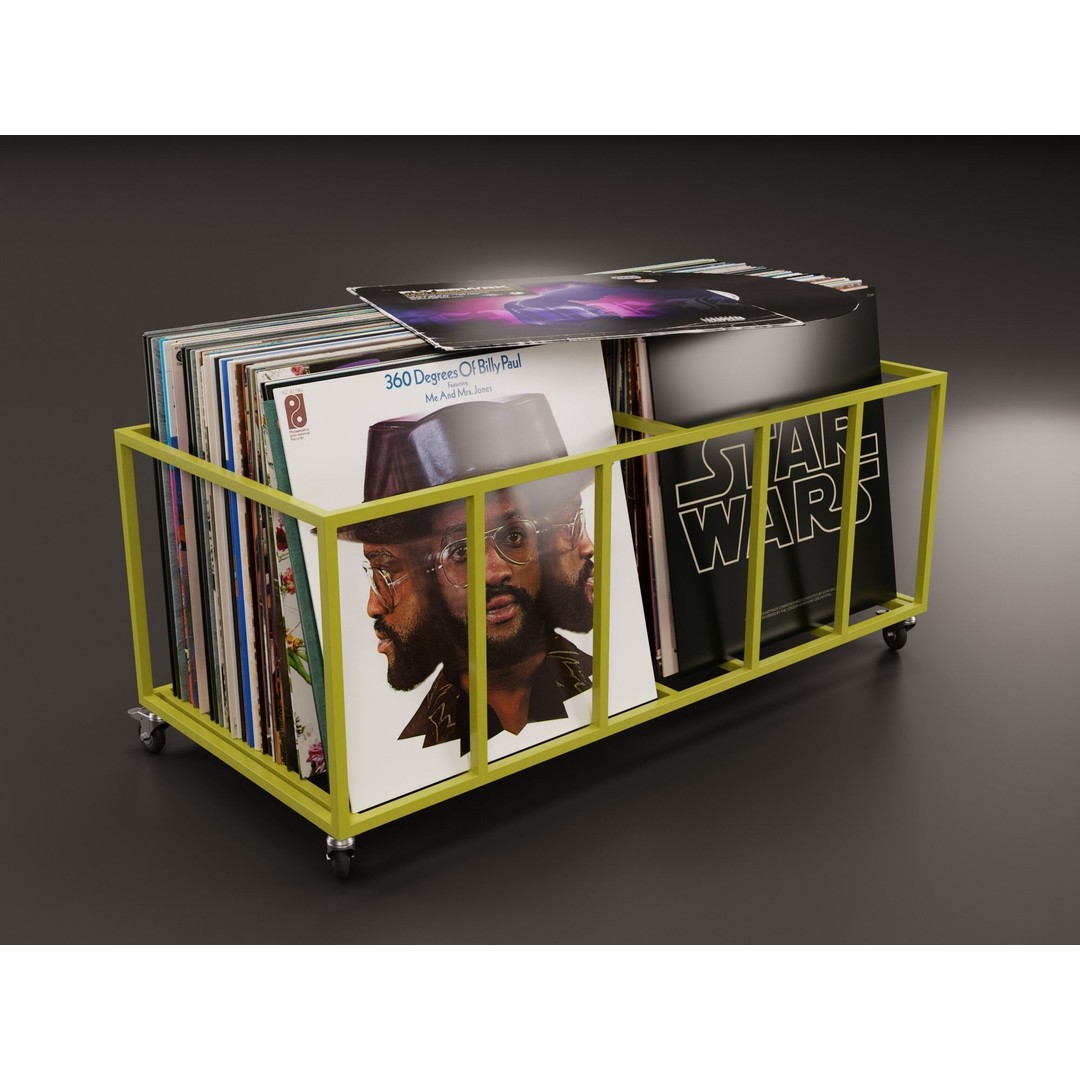 Vinyl Storage 3D Model – Realistic Cabinet with 5 Color Variations, Blender - View 17