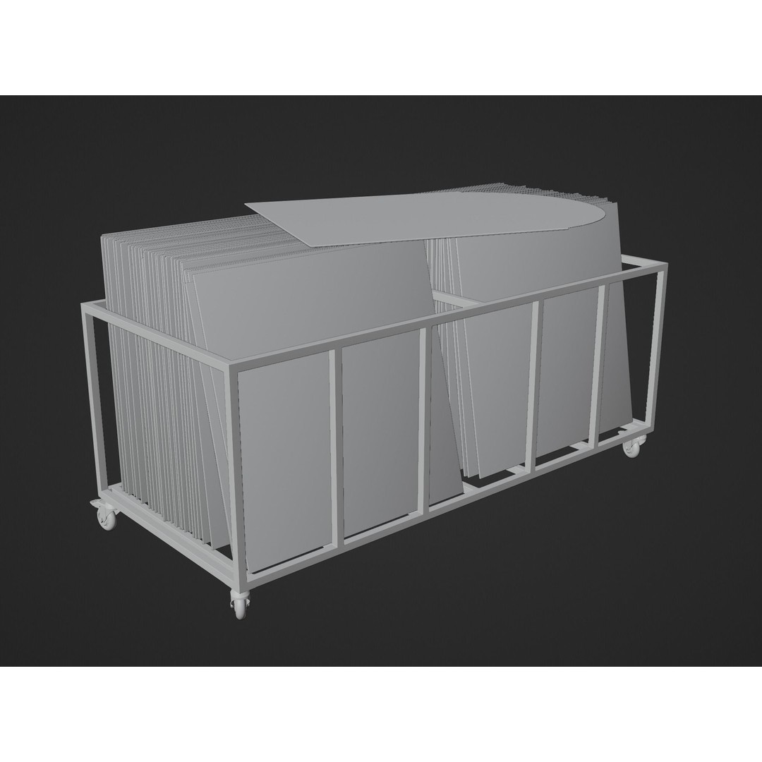 Vinyl Storage 3D Model – Realistic Cabinet with 5 Color Variations, Blender - View 22