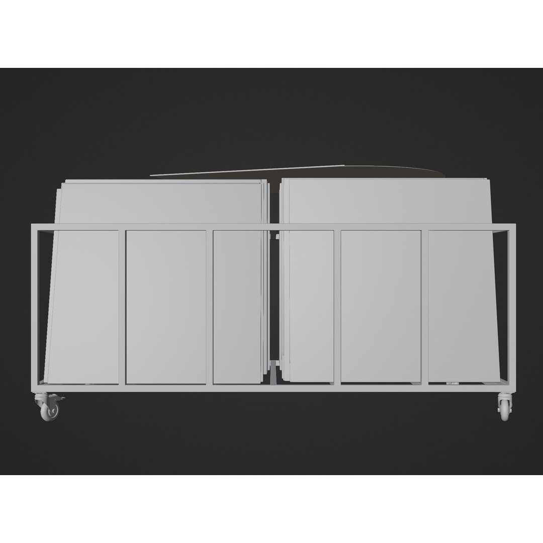 Vinyl Storage 3D Model – Realistic Cabinet with 5 Color Variations, Blender - View 23