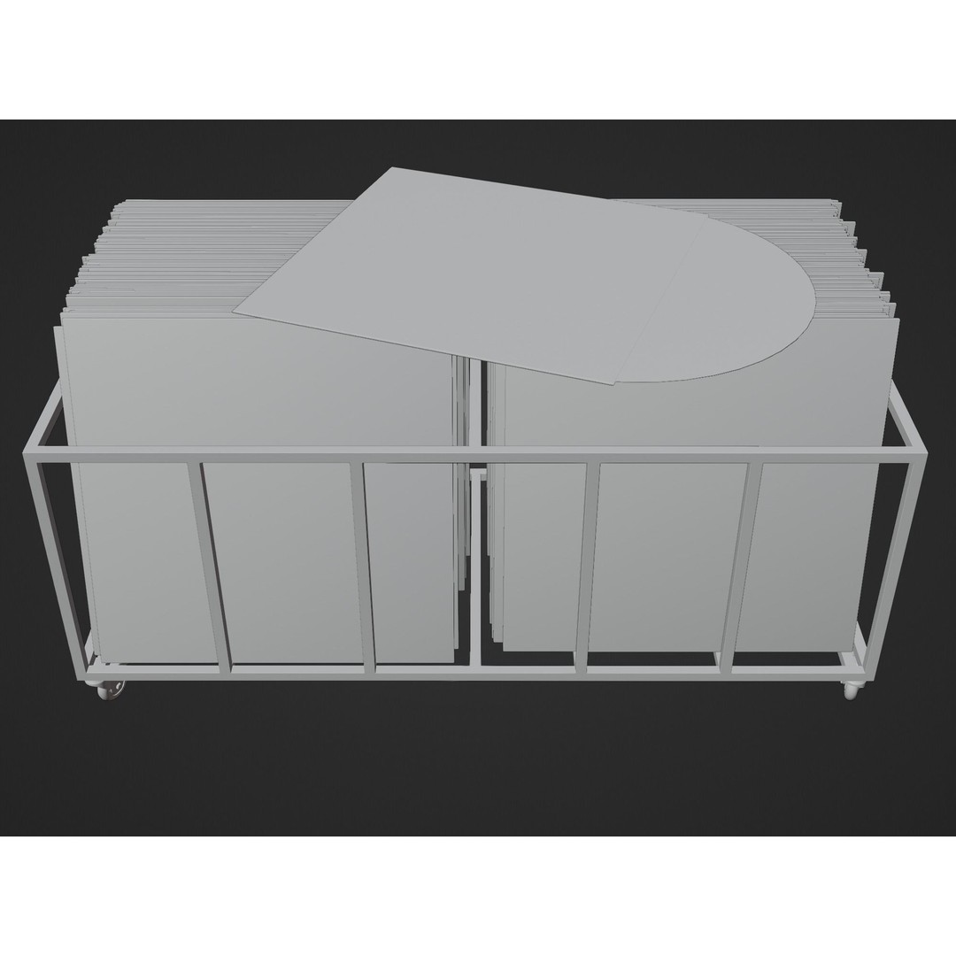 Vinyl Storage 3D Model – Realistic Cabinet with 5 Color Variations, Blender - View 24