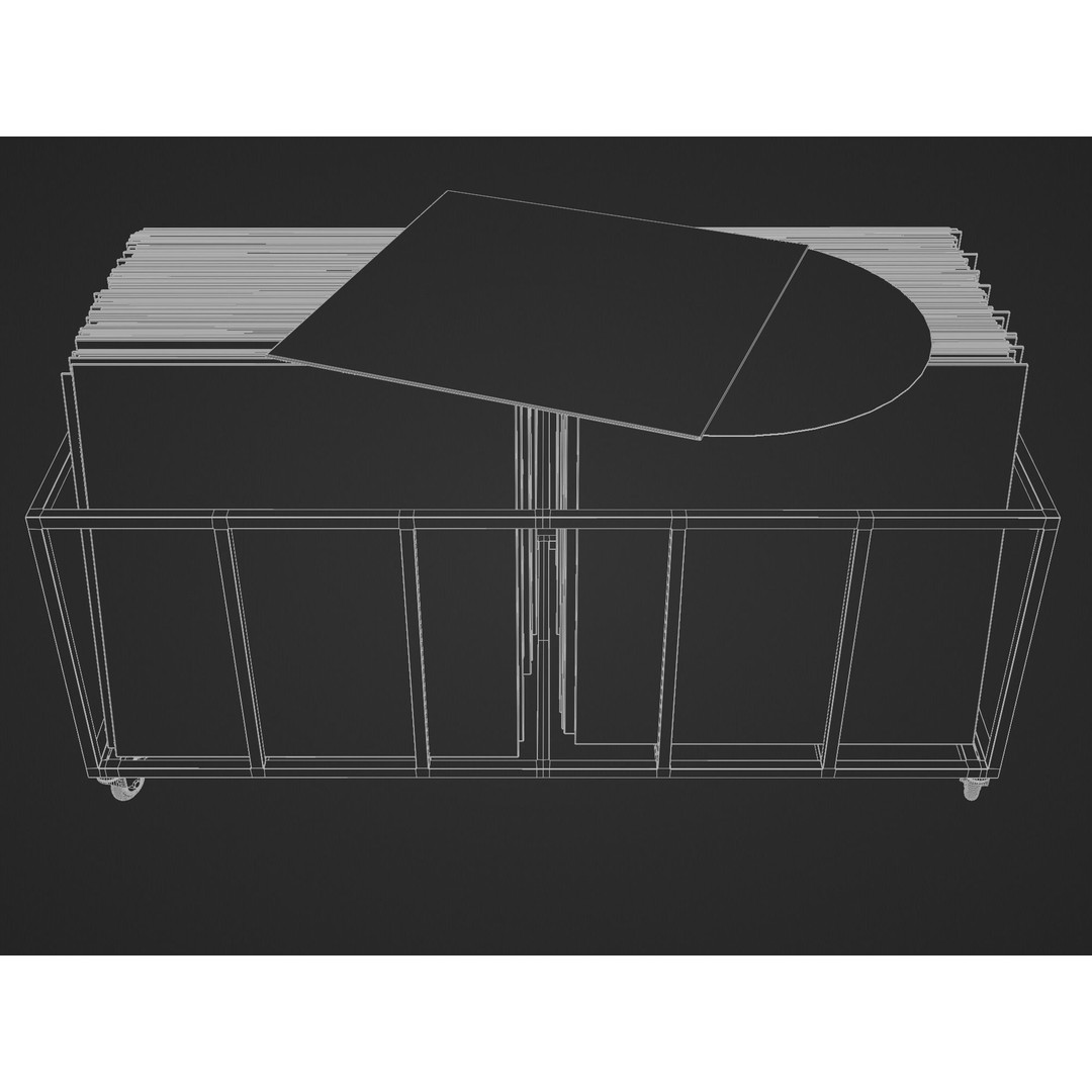 Vinyl Storage 3D Model – Realistic Cabinet with 5 Color Variations, Blender - View 27